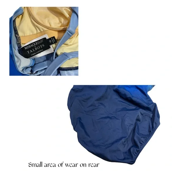 Miraclesuit x Talbots FIRM HOLD blue One Piece Size 10 Blue Ombre Tummy Control - Picture 6 of 9